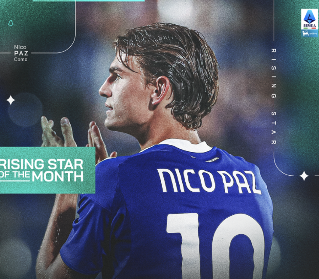 kaiyun-战拉齐奥制造2球!官方:科莫中场帕斯当选意甲8月最佳新星